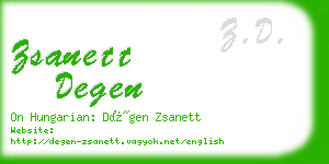 zsanett degen business card